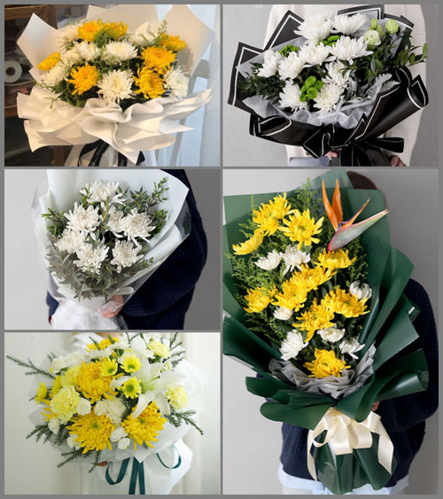 广东梅州市五华县华城镇新四村白事花束代送